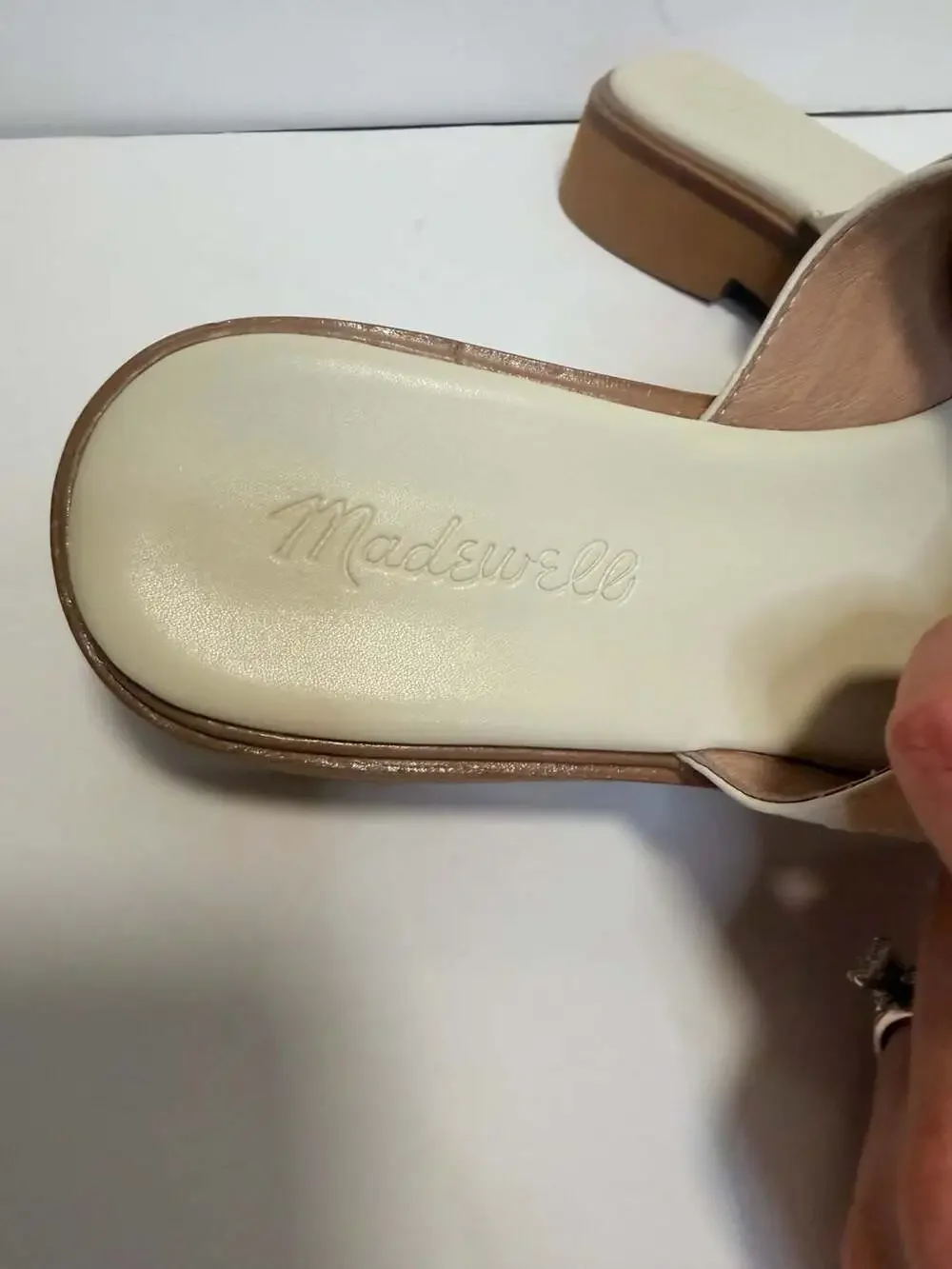 Madewell The Alina Platform Sandal Size 7 Sand Leather